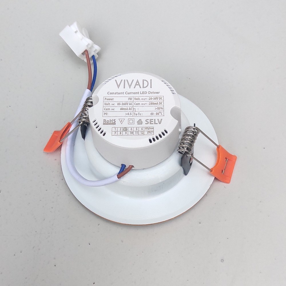 Đèn âm trần VIVADI 3 màu 7W Phi 60/ Phi 65 chất lượng cao độ sáng cao giá rẻ