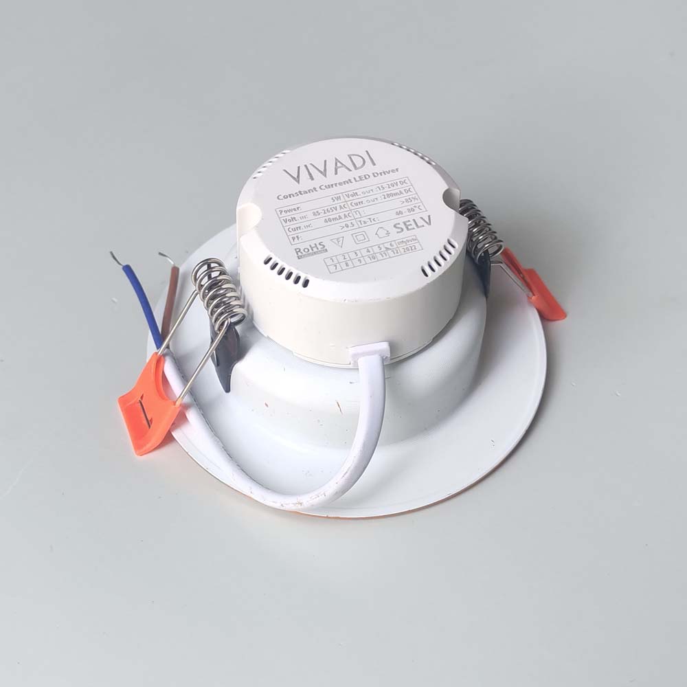 Đèn Âm trần phòng ngủ phi 60 5W, đèn trần phòng ngủ, đèn rọi tranh