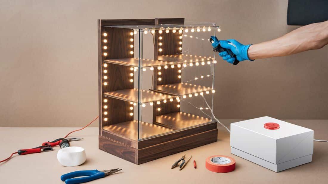 Hướng dẫn Lắp đèn led cho tủ trưng bày